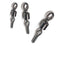 AMYSPORTS 500pcs/Pack Fishing Rolling Swivels with Side Clip (Black)