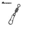 50pcs/Pack Fishing Rolling Swivels with Lock Clip Snap