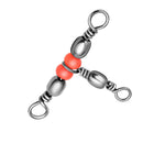 50pcs/Pack Fishing Barrel Swivels 3 Way (White)