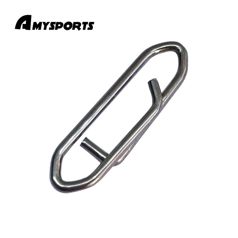 AMYSPORTS 50pcs/Pack Fishing Swivel Snaps Clip (Black)