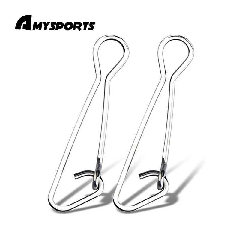 AMYSPORTS 100pcs/Pack Fishing Rolling Swivels with Strong Snap