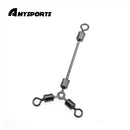 AMYSPORTS 10pcs/Pack Fishing Rolling Swivels 3 Way Y-shape
