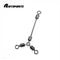 AMYSPORTS 10pcs/Pack Fishing Rolling Swivels 3 Way Y-shape
