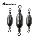 AMYSPORTS 10-20pcs/pack Saltwater Fishing Sinker with Swivel Rolling