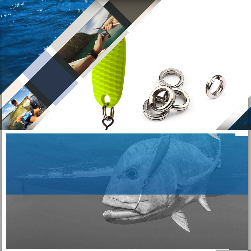 AMYSPORTS 50-100pcs/Pack Fishing Ball Bearing Swivels with Doublecircle Snap