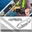 AMYSPORTS 50pcs/Pack Fishing Rolling Swivels with Seafishing Snap