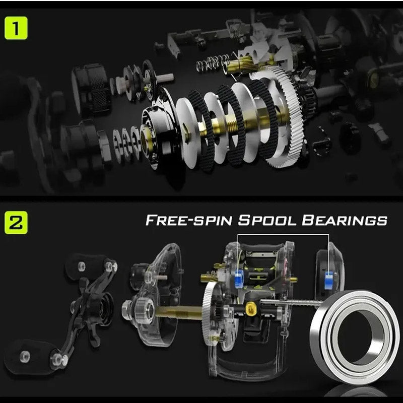 KastKing Baitcasting Fishing Reel Gear Ratio 6.1:1