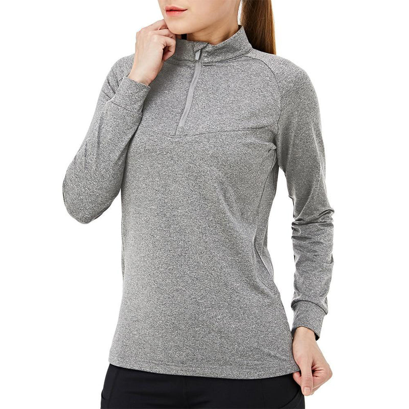 WOLFONROAD 1/4 Zipper Pullover Tops Womens  Shirts