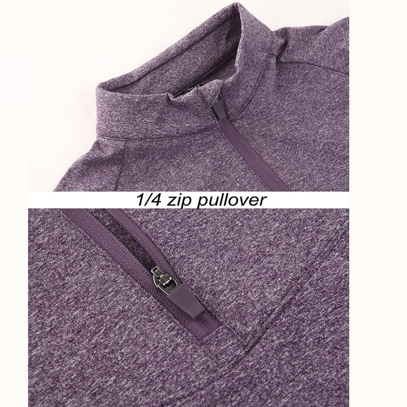 WOLFONROAD 1/4 Zipper Pullover Tops Womens  Shirts