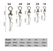 AMYSPORTS 20pcs/Pack Fishing Triangle Rolling Swivels with Italian Snap