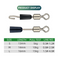 AMYSPORTS 30pcs/Pack Fishing Rolling Swivels with Hook (White)