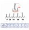 AMYSPORTS 50pcs/box Double Hook