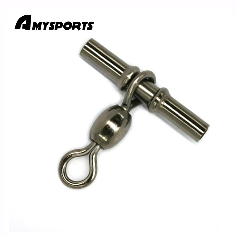 AMYSPORTS 10pcs/Pack Fishing Rolling Swivels with Tube