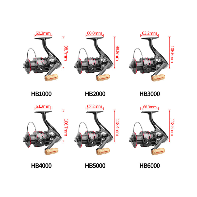 LINNHUE Fishing Spinning Reel 4.4:1/4.7:1/5.2:1 Gear Ratio