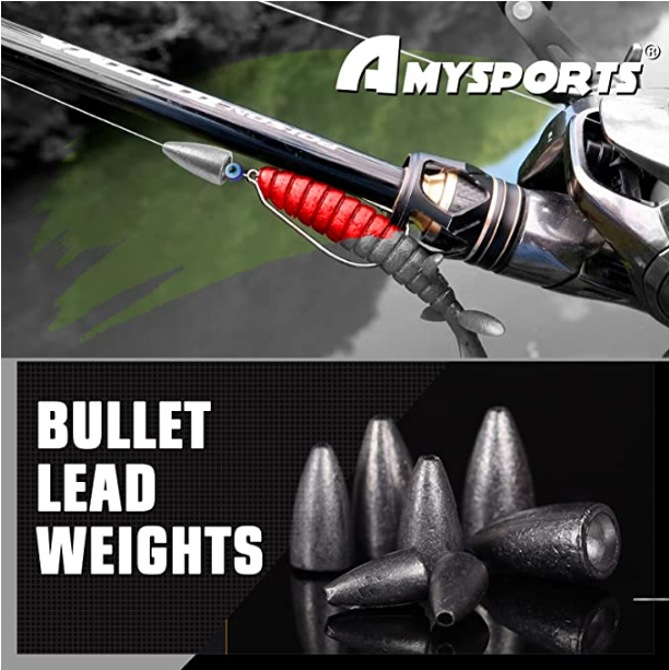 AMYSPORTS 50 pcs/pack Bullet Sinker