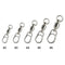 AMYSPORTS 4-6pcs Fishing Ball Bearing Swivel with Stainless Steel Snap (White)