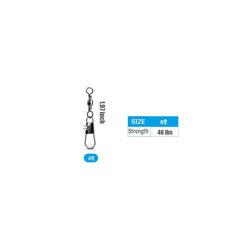 Fishing Barrel Swivel With Interlock Snap, Barrel Swivel