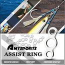 AMYSPORTS 25pcs/Pack Fishing Rolling Swivels with Jigging Ring Snap