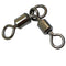 AMYSPORTS 100pcs/Pack Fishing Rolling Swivels 3 Way T Turn (Black)