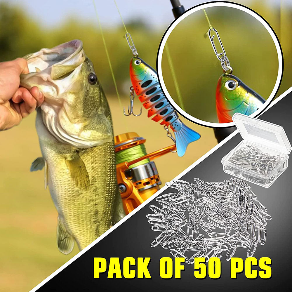 Bulk 20/50/100 Fishing Speed Clip with Rolling Swivel Snaps Lures Connector