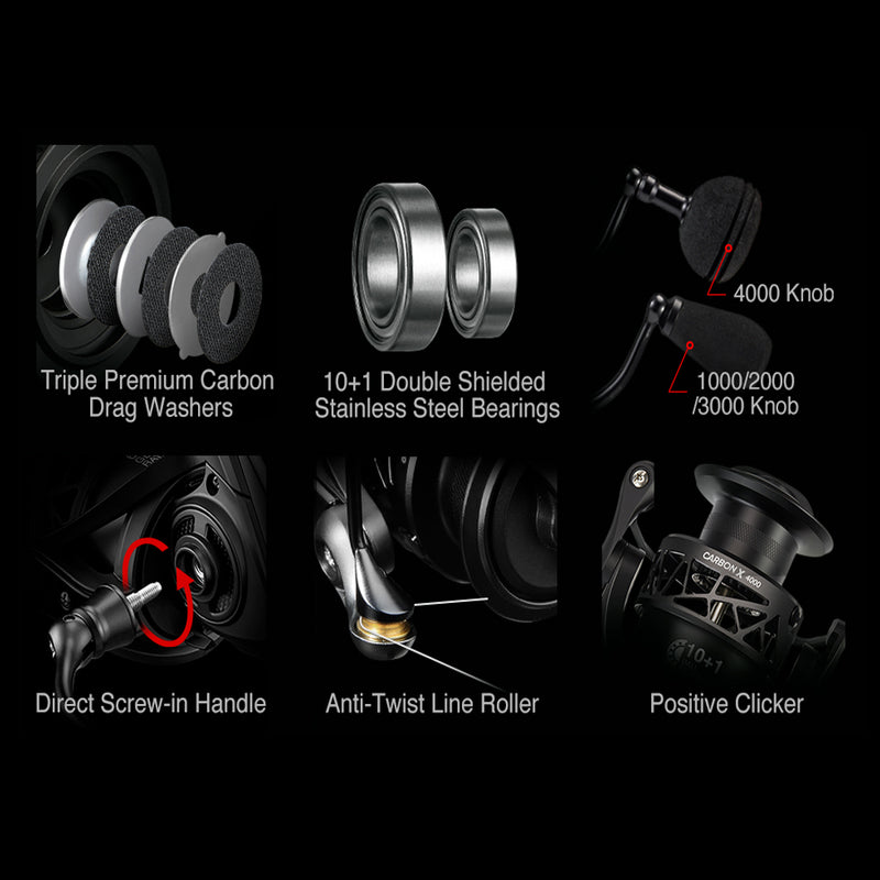 Piscifun Carbon X Spinning Reel 5.2:1 6.2:1 Gear Ratio