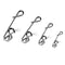 AMYSPORTS 50pcs/Pack Fishing Swivel Snaps with Fastlock Clips (White)