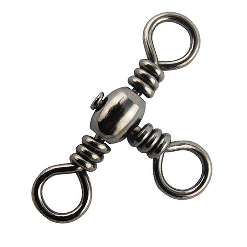 Fishing Barrel Swivels 3 Way T Turn, Barrel Swivel