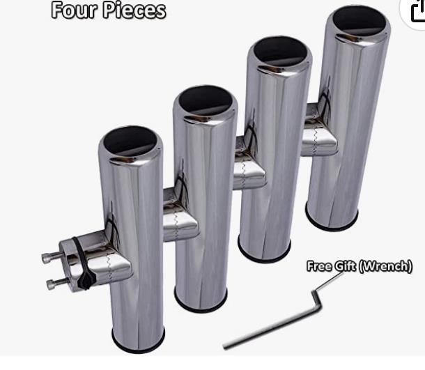 best rail mount fishing rod holders AMYSPORTS 2 PCS Rail Mount Clamp Rod Holders | Fishing Rod Holder