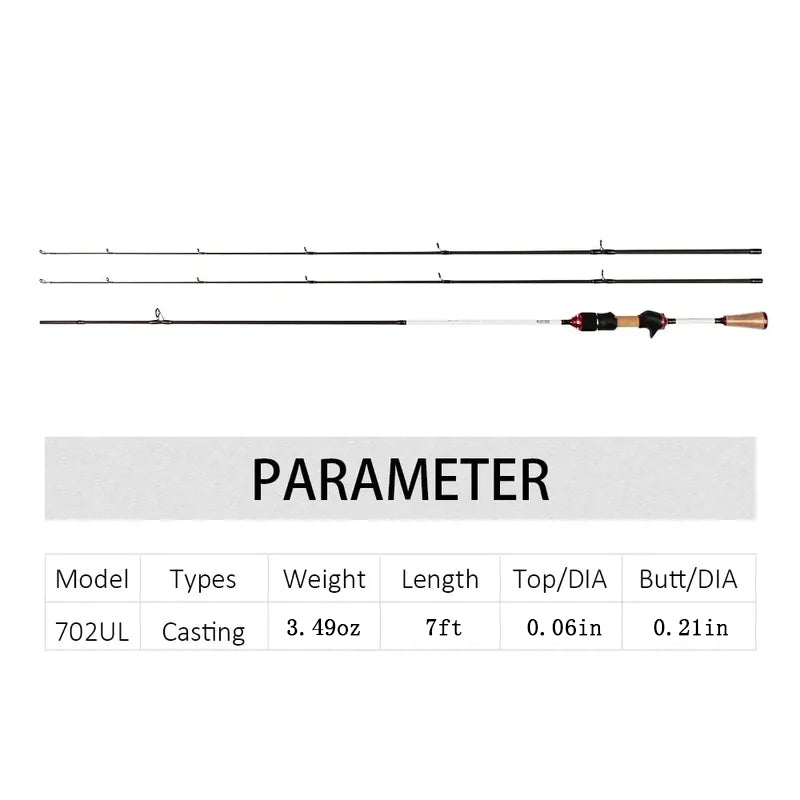RoseWood Casting Spinning Fishing Rod