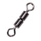 AMYSPORTS 200pcs/Pack Fishing Rolling Swivels Double Rolling (Black)