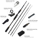 Sougayilang Casting Fishing Combo Gear Ratio 6.3:1 White Color