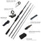 Sougayilang Casting Fishing Combo Gear Ratio 6.3:1 White Color