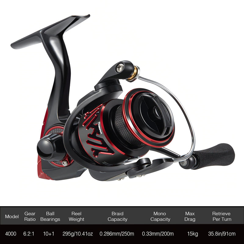 Piscifun Honor XT Spinning Fishing Reel 5.2:1 / 6.2:1 Gear Ratios