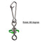 200pcs/Pack Fishing Rolling Swivel with Hooked Snap(Sliver)