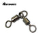 AMYSPORTS 100pcs/Pack Fishing Rolling Swivels 3 Way T Turn (Black)