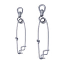 AMYSPORTS 10pcs/Pack Fishing Swivel Snaps with Hangers (White)