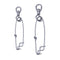AMYSPORTS 10pcs/Pack Fishing Swivel Snaps with Hangers (White)