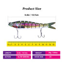 AMYSPORTS Multi Segments Jointed Lure Set JM-034 3Pcs