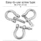 AMYSPORTS 2-8pcs Bow-shaped D shackle stainless steel fittings