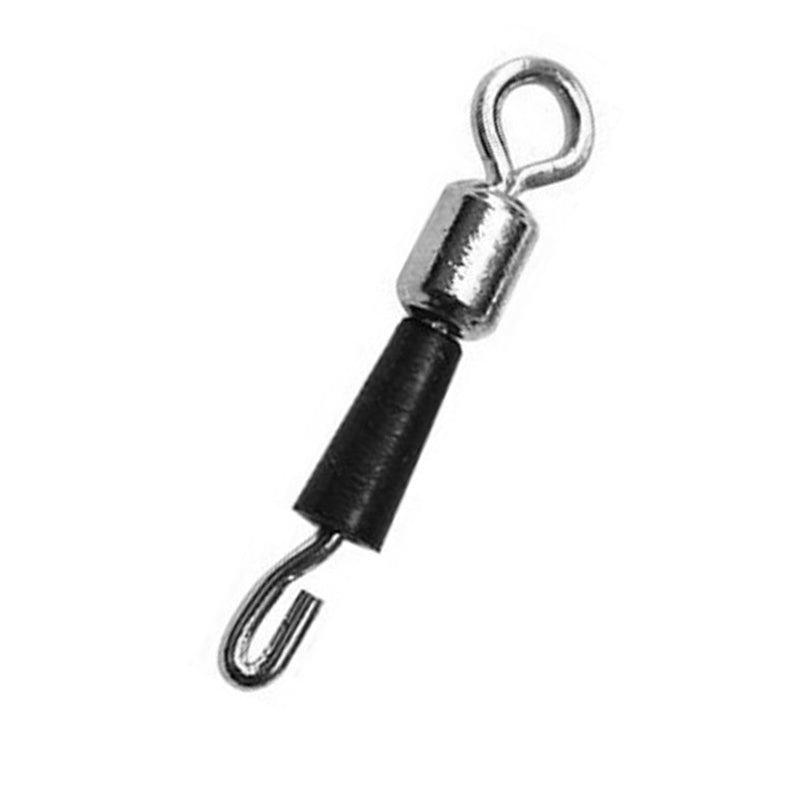 AMYSPORTS 30pcs/Pack Fishing Rolling Swivels with Hook (White)