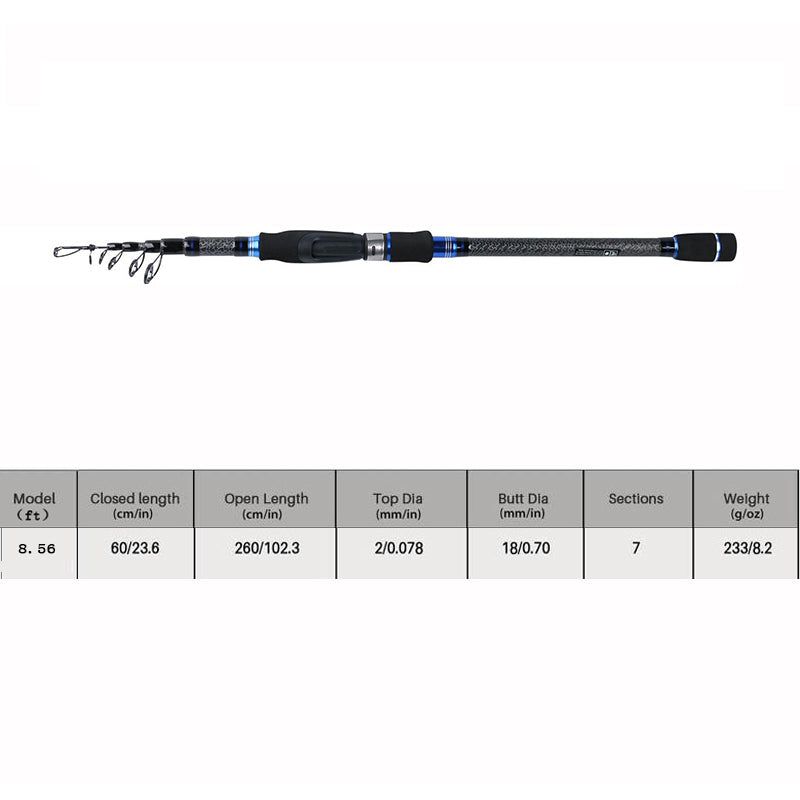 Sougayilang Spinning Telescopic Fishing Rod