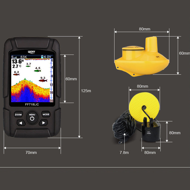 LUCKYLAKER Waterproof Fish Finder Wired/Wireless Dual Beam