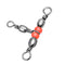 50pcs/Pack Fishing Barrel Swivels 3 Way (White)