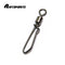 AMYSPORTS 500pcs/Pack Fishing Rolling Swivels with T Shape Snap (Black)