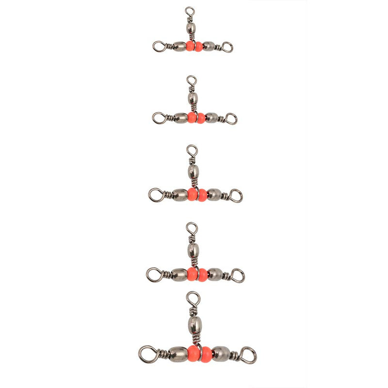 50pcs/Pack Fishing Barrel Swivels 3 Way (White)