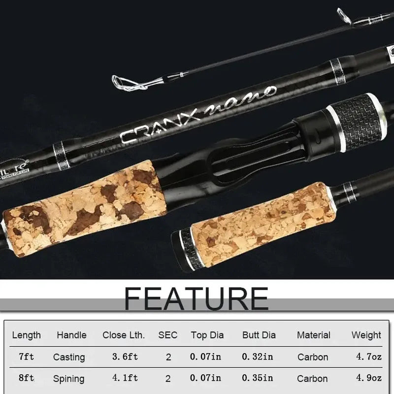 RoseWood Casting Spinning Fishing Rod