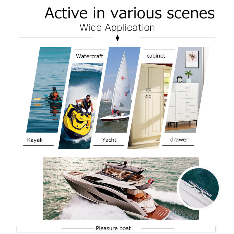 AMYSPORTS Marine Cleat for Yacht Boat Kayak 2Pcs