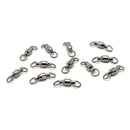 AMYSPORTS 50pcs/Pack Fishing Ball Bearing Swivels with Solid Welded Rings (White)