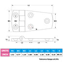 AMYSPORTS Marine Hinge 38*70mm 2Pcs