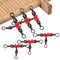 50pcs/Pack Fishing Barrel Swivels 3 Way (Black)